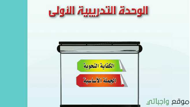 حل كفايات لغوية 1 الوحدة الاولى الكفاية النحوية 1446