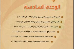 حل الوحدة السادسة تفسير 2 مقررات