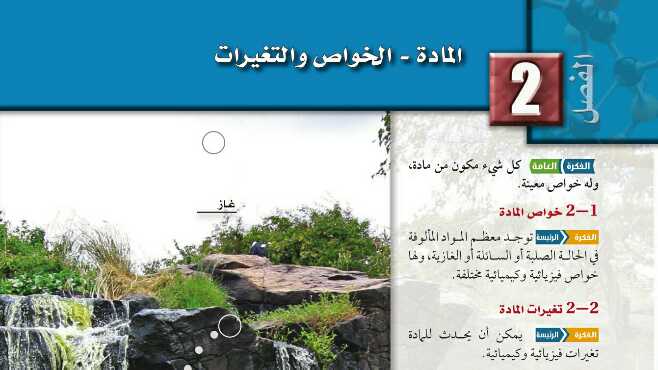 حل الفصل الثاني المادة الخواص والتغيرات كيمياء 1 مسارات 1447