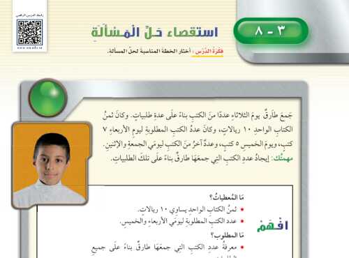 شرح درس استقصاء حل المسألة للصف الخامس الابتدائي ف1
