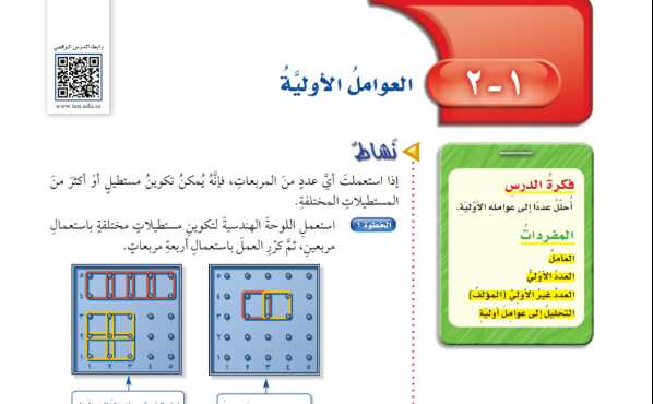 شرح درس العوامل الاولية رياضيات سادس ابتدائي ف1