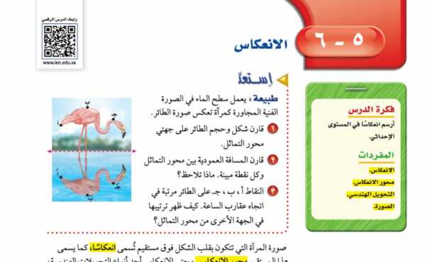 درس الانعكاس ثاني متوسط ف1