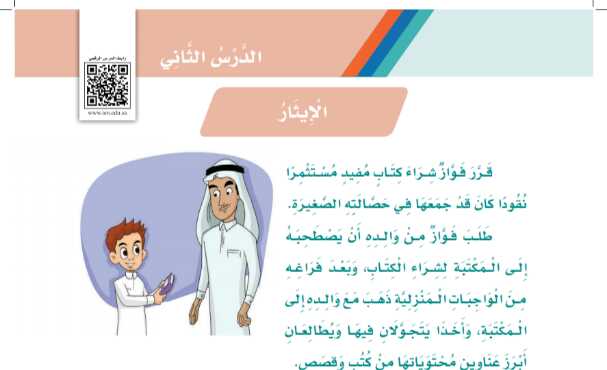 شرح درس الايثار للصف الثالث الابتدائي ف1