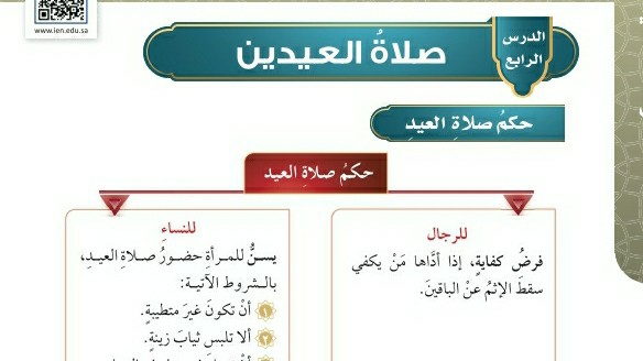 شرح درس صلاة العيدين فقه للصف سادس ابتدائي ف1