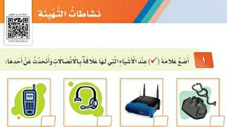 شرح درس نشاطات التهيئة الوحدة الرابعة وسائل الاتصالات للصف الثالث الابتدائي ف1