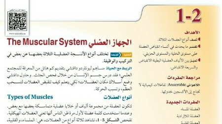شرح درس الجهاز العضلي أحياء ثاني ثانوي مسارات ف2
