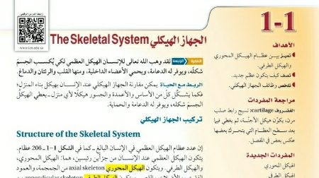 شرح درس الجهاز الهيكلي أحياء ثاني ثانوي مسارات ف2