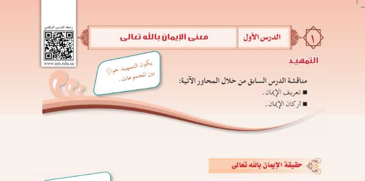 شرح درس معنى الإيمان بالله تعالى