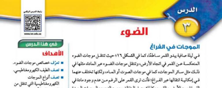 شرح درس الضوء ثاني متوسط ف2