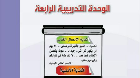 حل الوحدة الرابعة كفاية الاتصال الكتابي الكفايات اللغوية 1 مسارات 1445