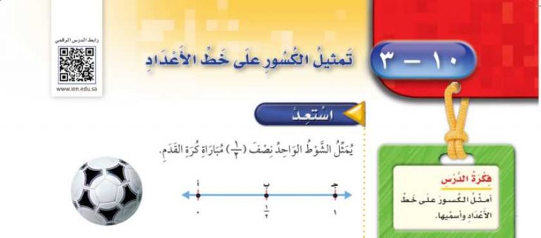 شرح درس تمثيل الكسور على خط الأعداد رابع ابتدائي ف2