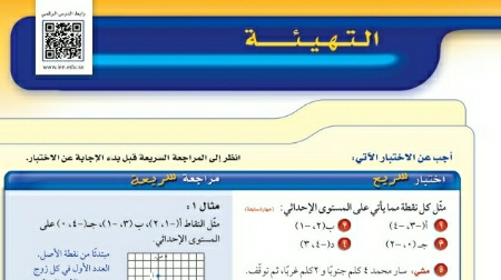 التهيئة الفصل العاشر الجبر الدوال الخطية ثاني متوسط ف2