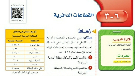 شرح درس القطاعات الدائرية ثاني متوسط ف2