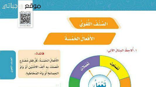 شرح درس الصنف اللغوي الافعال الخمسة للصف الخامس ف1