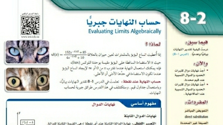 شرح درس حساب النهايات جبريا ثالث ثانوي مسارات ف2