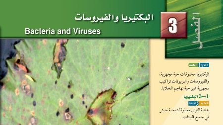 حل الفصل الثالث البكتيريا والفيروسات احياء اول ثانوي مسارات 1446