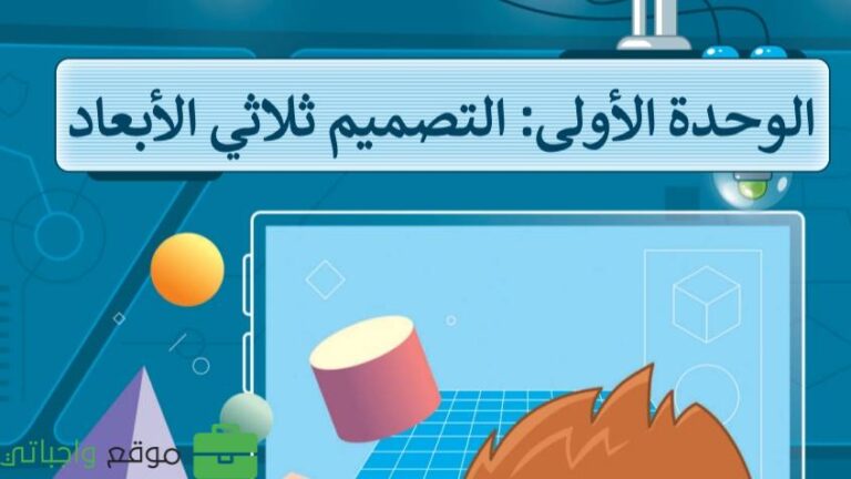 حل الوحدة الأولى التصميم ثلاثي الأبعاد مهارات رقمية سادس ابتدائي ف1 1447
