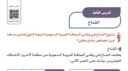 شرح درس المناخ اجتماعيات ثالث متوسط ف1