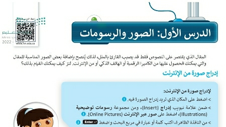 شرح درس الصور والرسومات للصف الخامس الابتدائي ف1