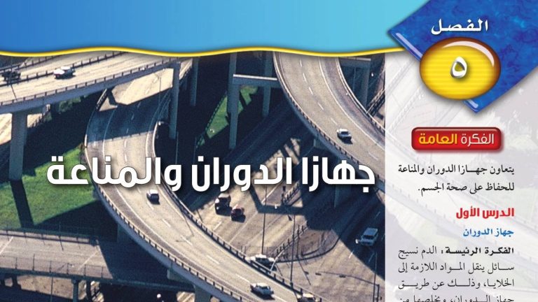 حل علوم الفصل الخامس جهاز الدوران والمناعة ثاني متوسط ف1 1445