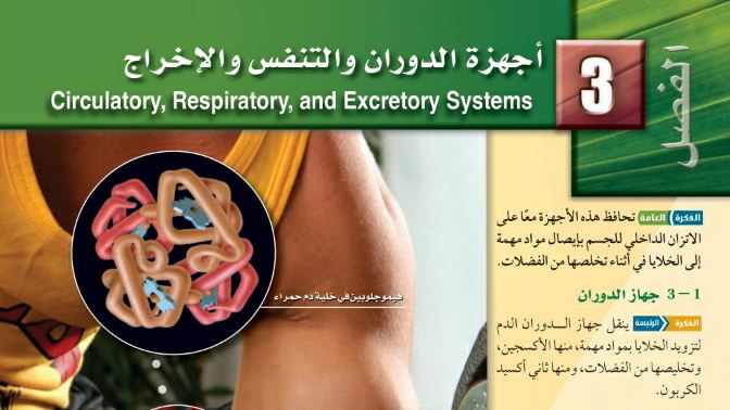 حل الفصل الثالث أجهزة الدوران والتنفس والإخراج احياء ثاني ثانوي مسارات ف2 1446