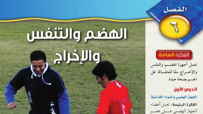 حل الفصل السادس الهضم والتنفس والإخراج علوم ثاني متوسط ف1 1445