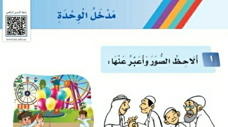 شرح الدرس مدخل الوحدة من الوحدة الثامنة مناسبات لغتي اول ابتدائي ف2