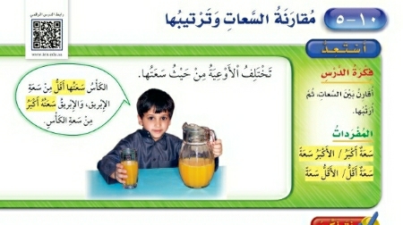 شرح درس مقارنة السعات وترتيبها