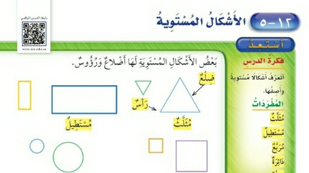 شرح درس الأشكال المستوية
