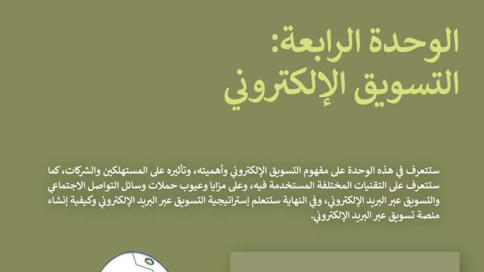 حل الوحدة الرابعة التسويق الإلكتروني تقنية رقمية 2 ثاني ثانوي مسارات ف2