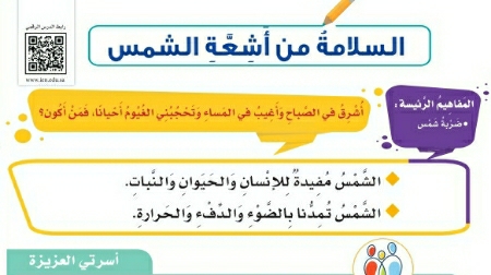 شرح درس السلامة من أشعة الشمس ثالث ابتدائي ف2