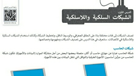 شرح درس الشبكات السلكية واللاسلكية اول ثانوي مسارات ف2