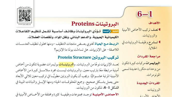 شرح درس البروتينات ثاني ثانوي ف2