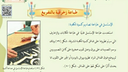شرح درس طباعة زخرفية بالتفريغ للصف الخامس ف1