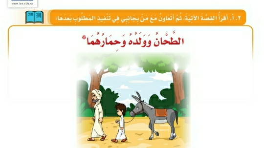 شرح درس بنية النص الطحان وولده وحمارهما للصف الخامس ف1