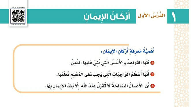 شرح درس أركان الإيمان ثالث ابتدائي ف2