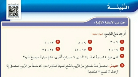 شرح درس التهيئة للفصل الخامس العبارات الجبرية والمعادلات للصف الخامس الابتدائي ف1