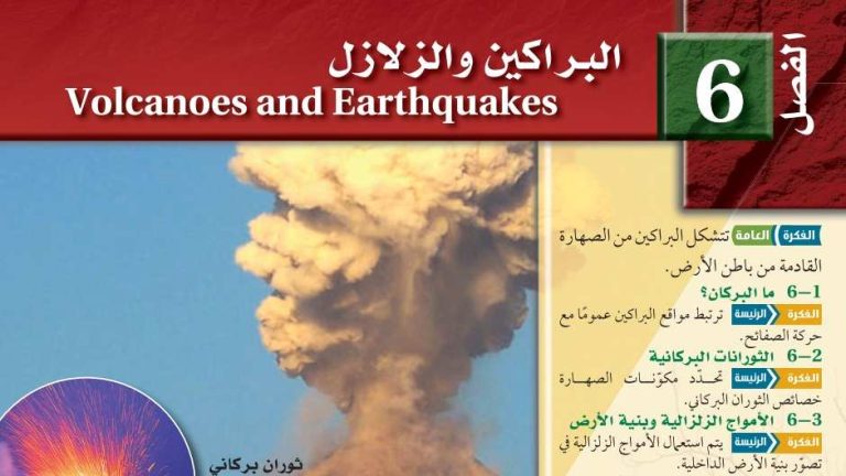 حل الفصل 6 البراكين والزلازل علوم الأرض والفضاء ثالث ثانوي مسارات 1445