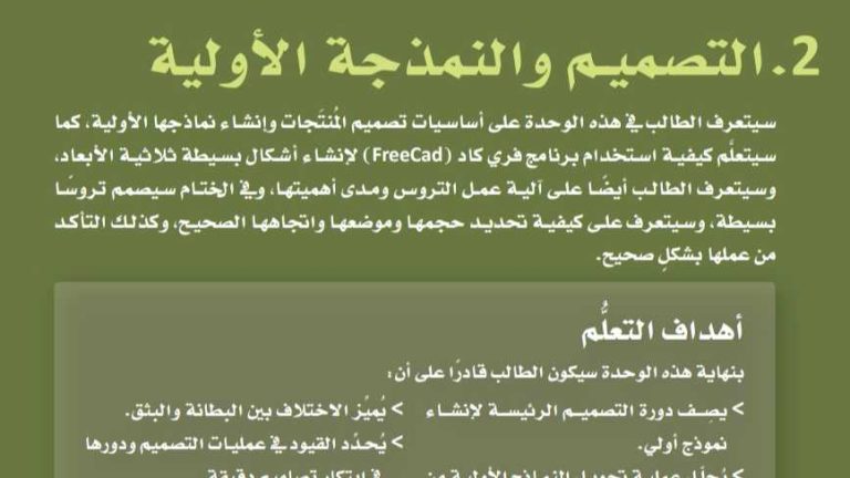 حل الفصل 2 التصميم والنمذجة الأولية