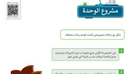 شرح درس مشروع الوحدة الثالثة قواعد البيانات مهارات رقمية للصف سادس ابتدائي ف1
