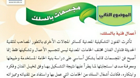 شرح درس مجسمات بالسلك ثالث متوسط ف2