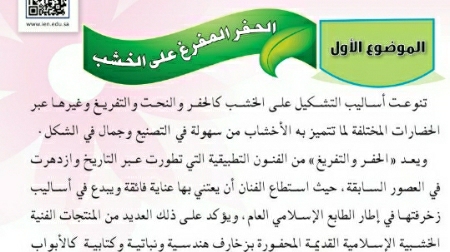 شرح درس الحفر المفرغ على الخشب ثالث متوسط ف2