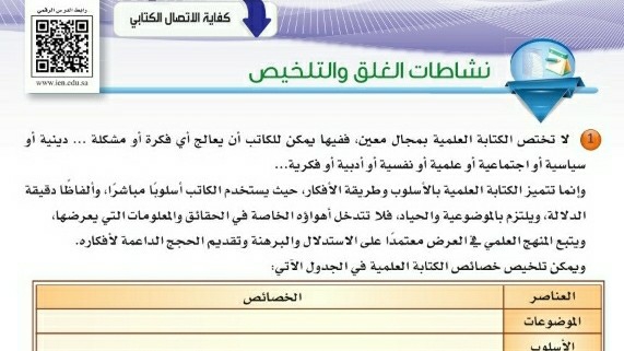 نشاطات الغلق والتلخيص كفاية الاتصال الكتابي ثاني ثانوي مسارات ف1