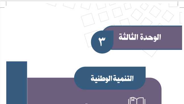 شرح دروس الوحدة الثالثة