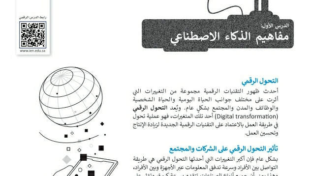 شرح درس مفاهيم الذكاء الاصطناعي تقنية رقمية ثاني ثانوي ف2